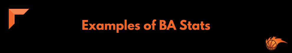 Examples of BA Stats